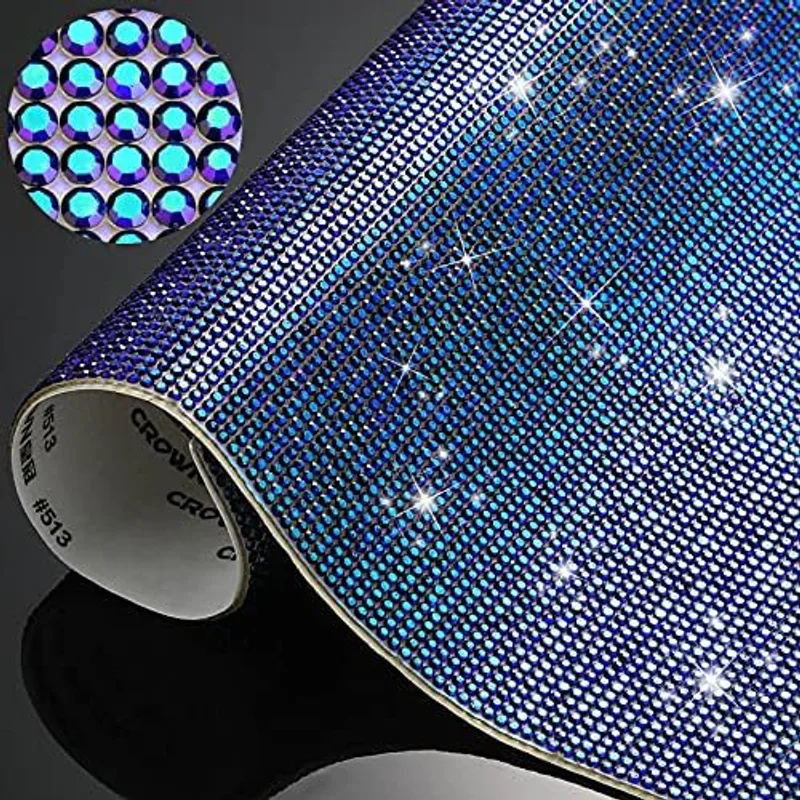 Outus 12000 Pcs Self-Adhesive Rhinestone Sheets Gem,Royal Blue AB Color