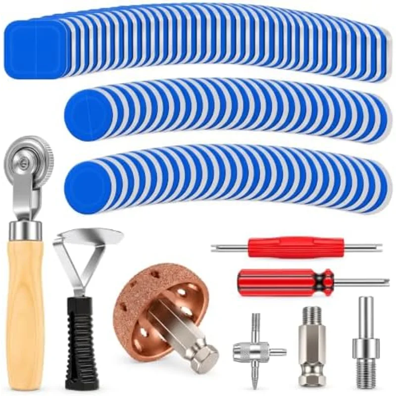 Outus 158 Pcs Tire Patch Kit Heavy Duty, Rubber Tire Patches, Mixed