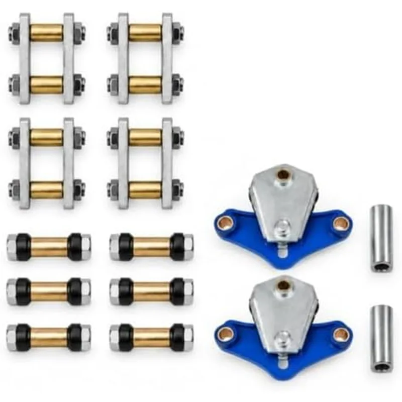 Outus Trailer Suspension Upgrade Kit, Includes Compatible with Cre3000 Tandem Axle Suspension System and 3.125" Shackle Kit with Greasable Wet Bolts, Fits Trailer Axle and Springs, 33" Wheel Base