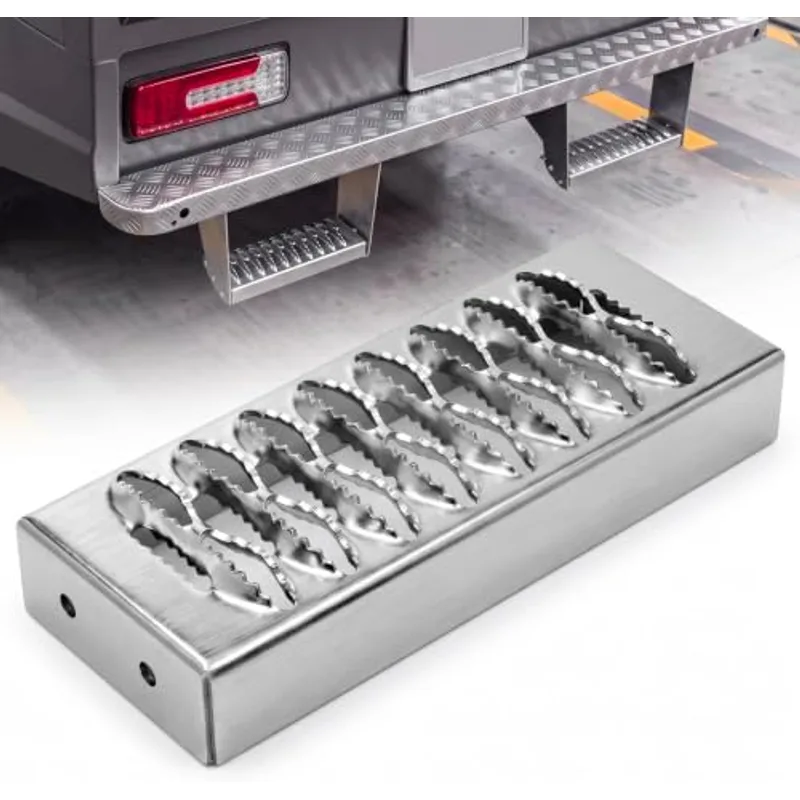Outus 1 Pcs Truck Step 12 x 4.75 in, Aluminum Alloy DIY Tractor Step, Silver