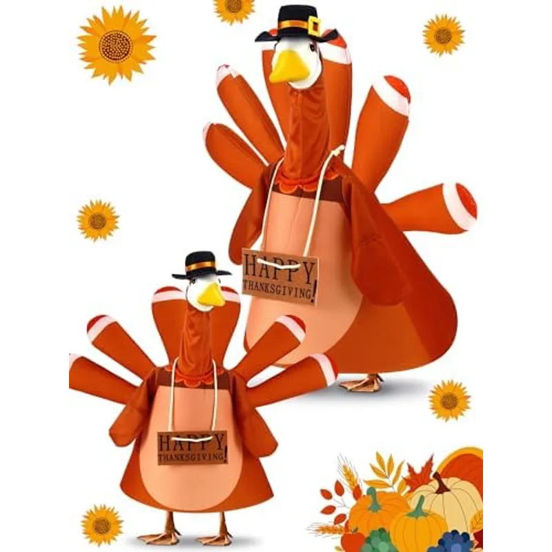 Outus Turkey Porch Goose Outfit Happy Thanksgiving Costume for 23''Statue