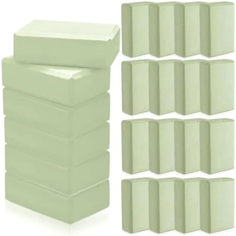 Outus 20 Pcs Yoga Blocks Bulk 9 x 6 x 3 Inch, Sage Green